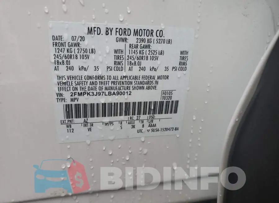 2FMPK3J97LBA90012 Photo# 13