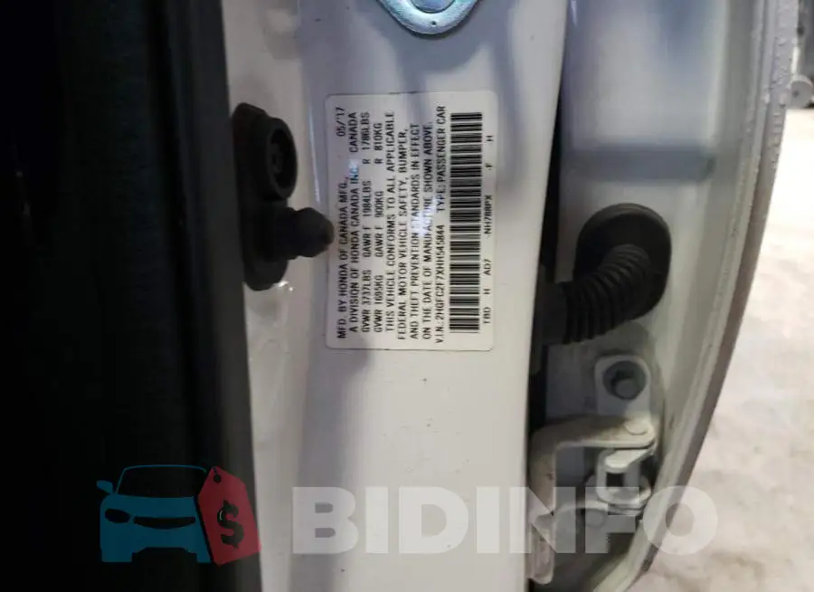 2HGFC2F7XHH545844 Photo# 12