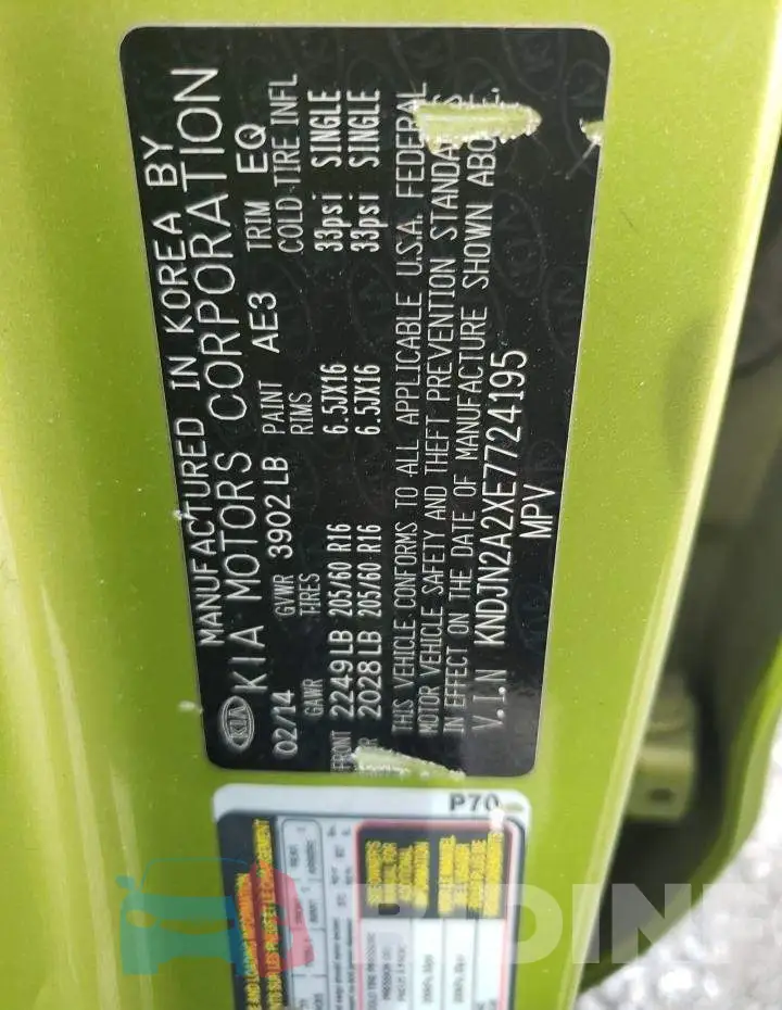 KNDJN2A2XE7724195 Photo# 12