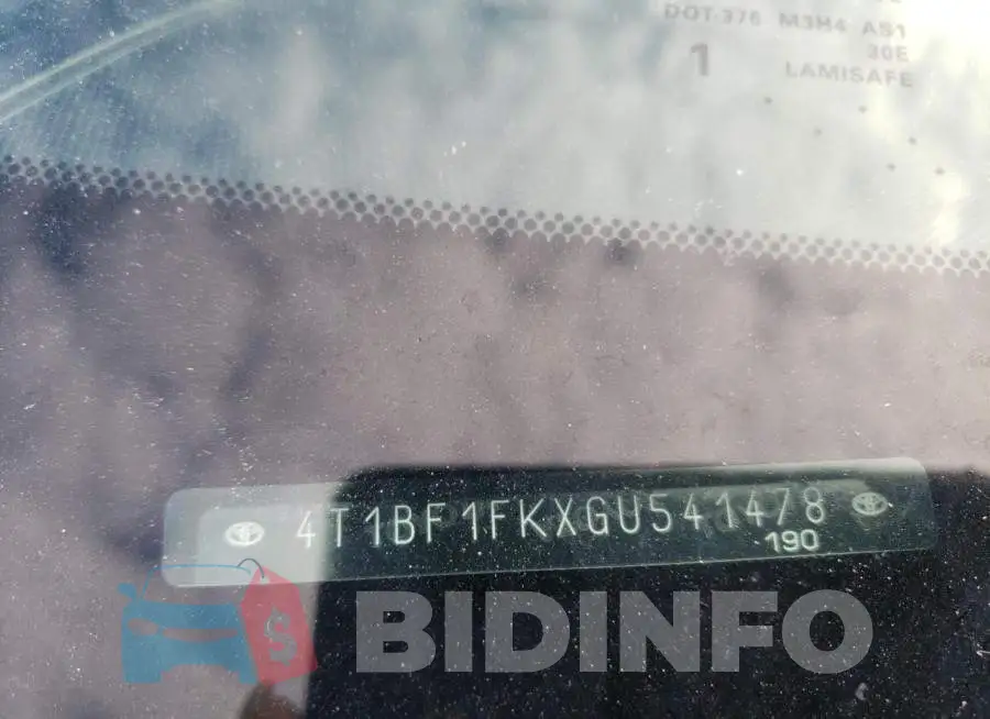 4T1BF1FKXGU541478 Photo# 12