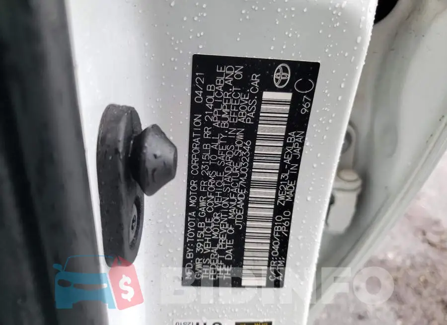 JTDEAMDE7MJ032346 Photo# 12