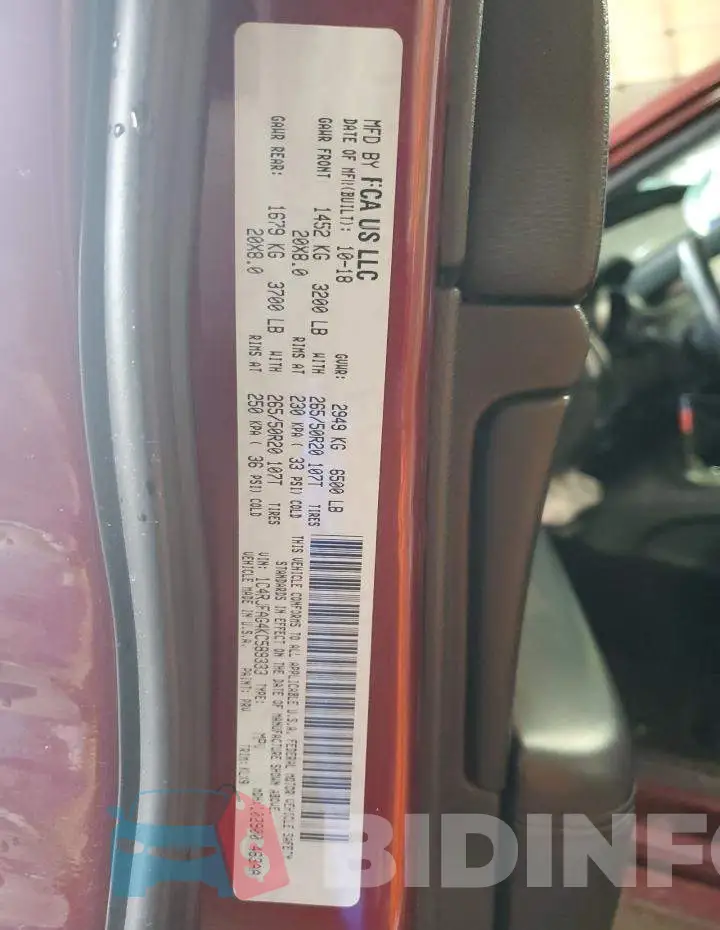 1C4RJFAG4KC589333 Photo# 13