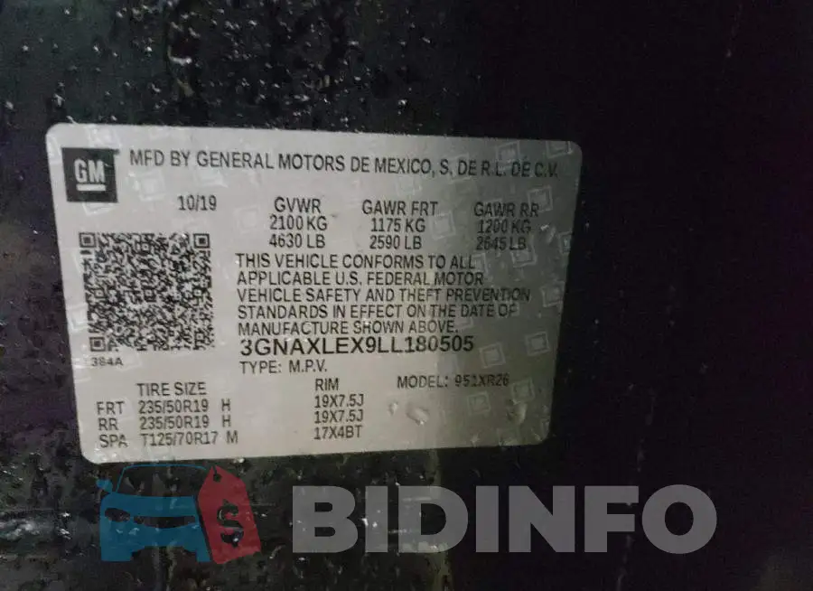 3GNAXLEX9LL180505 Photo# 14