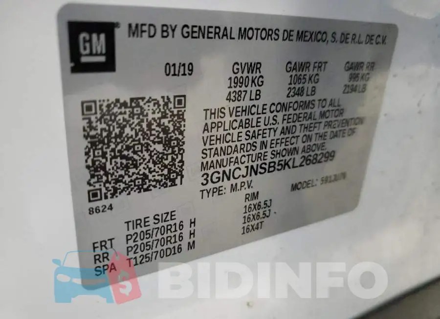 3GNCJNSB5KL268299 Photo# 14