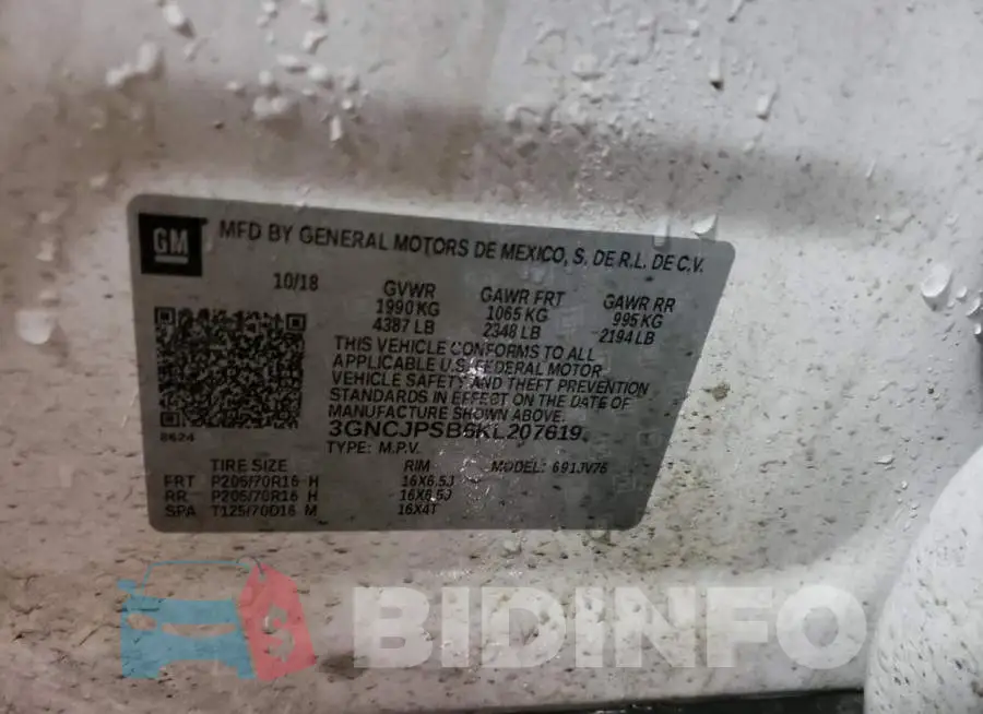 3GNCJPSB6KL207619 Photo# 13