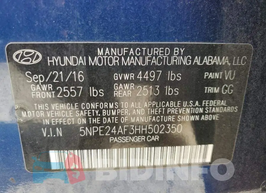 5NPE24AF3HH502350 Photo# 12