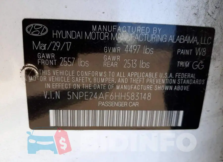 5NPE24AF6HH583148 Photo# 10