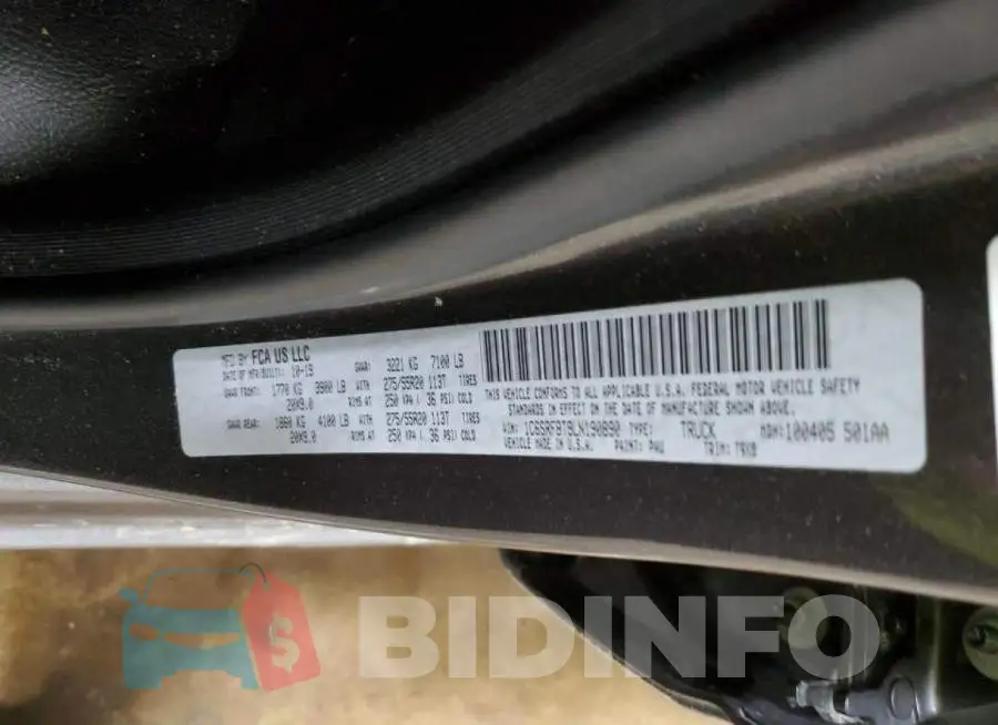 1C6SRFBT9LN190890 Photo# 12