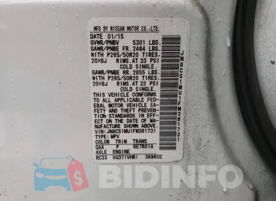 JN8CS1MU1FM381731 Photo# 13