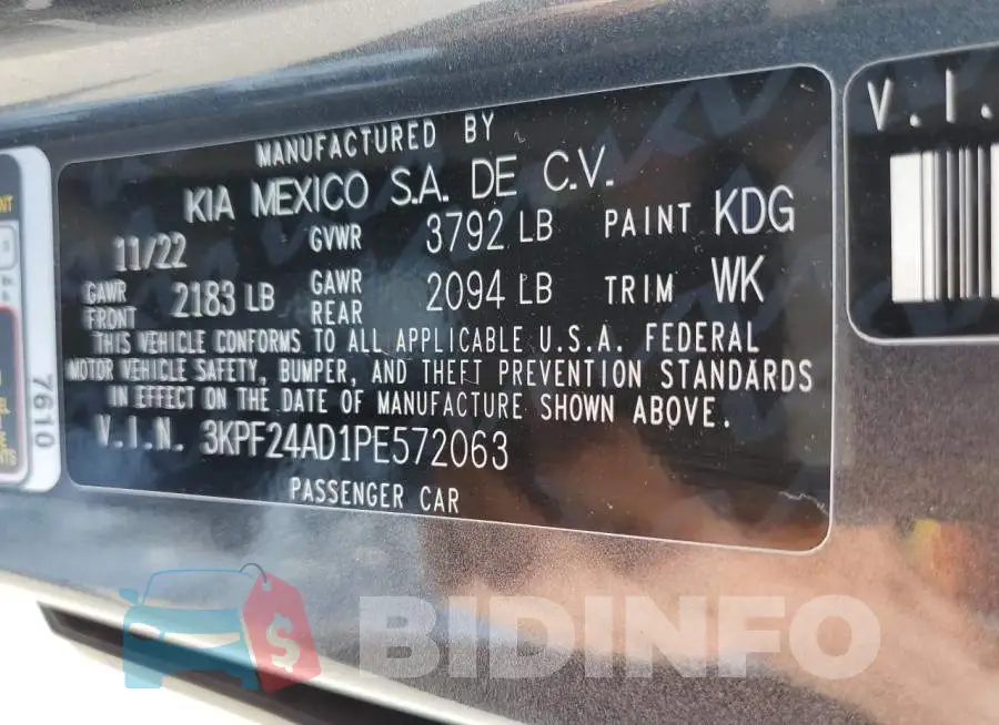 3KPF24AD1PE572063 Photo# 12