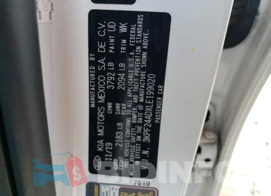 3KPF24ADXLE199020 Photo# 12