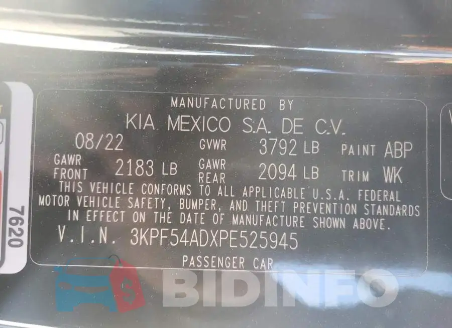 3KPF54ADXPE525945 Photo# 13