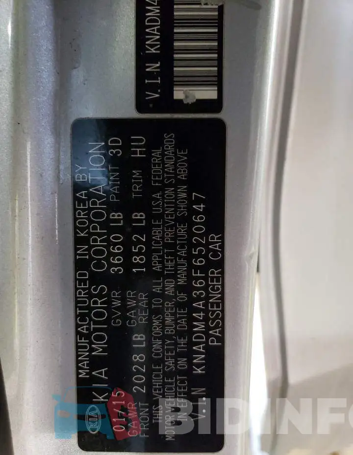 KNADM4A36F6520647 Photo# 12