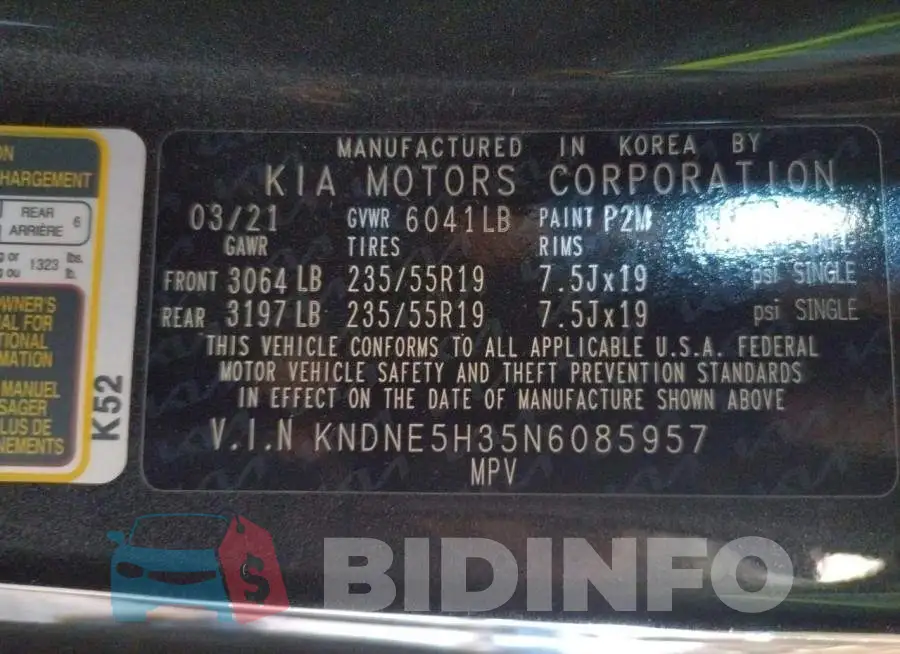 KNDNE5H35N6085957 Photo# 12