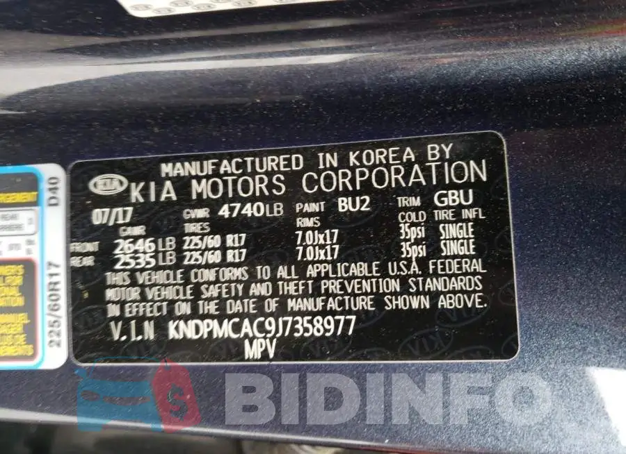 KNDPMCAC9J7358977 Photo# 12