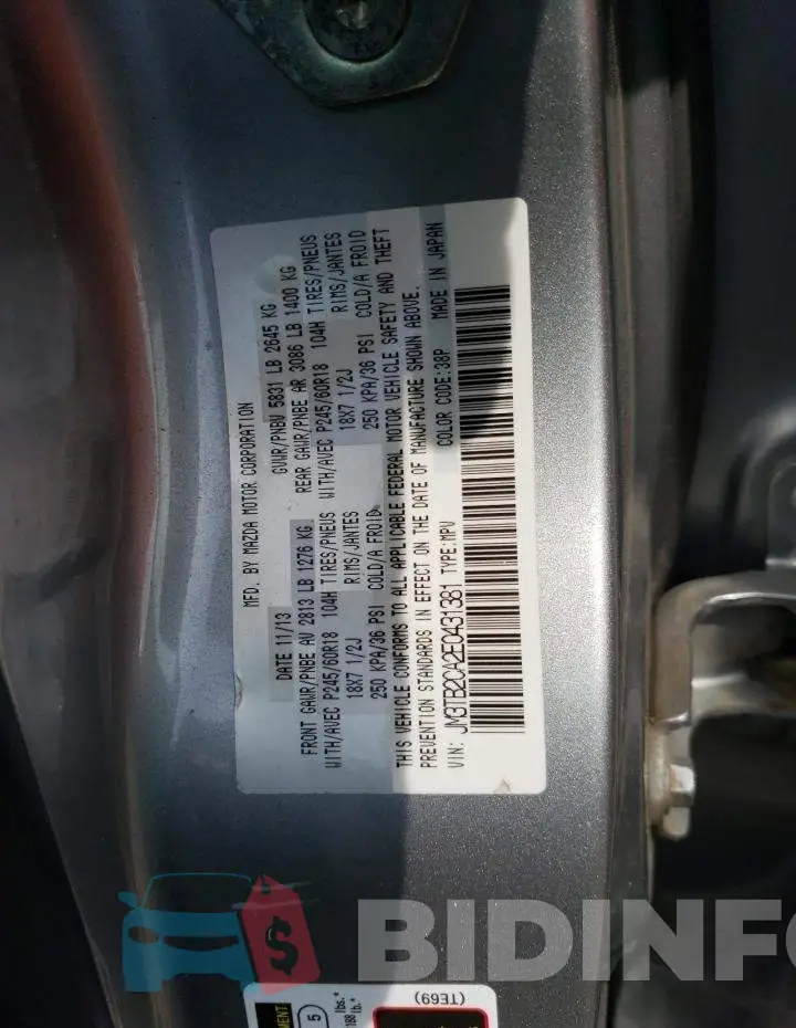 JM3TB2CA2E0431381 Photo# 13