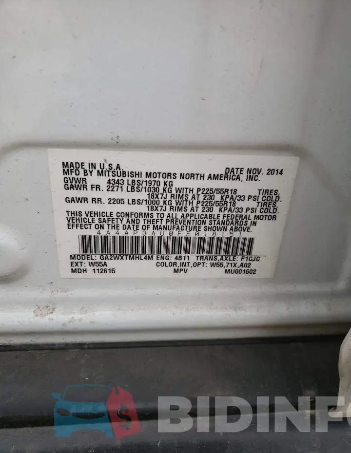 4A4AP3AU0FE018151 Photo# 13