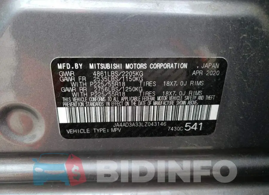 JA4AD3A33LZ043146 Photo# 13