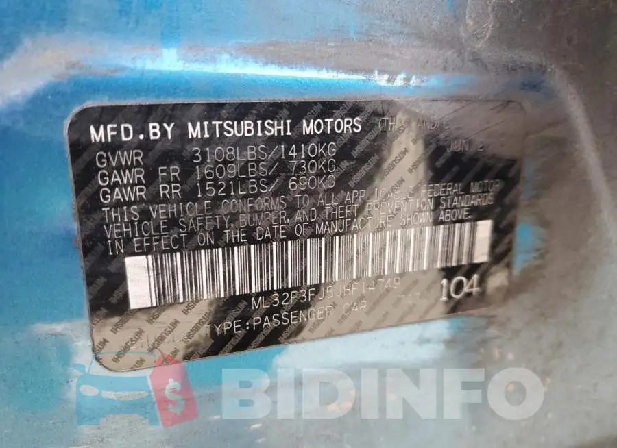 ML32F3FJ5JHF14749 Photo# 12