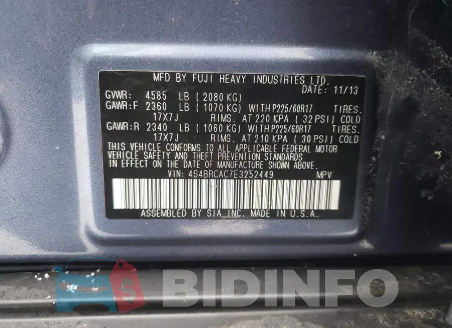 4S4BRCAC7E3252449 Photo# 14
