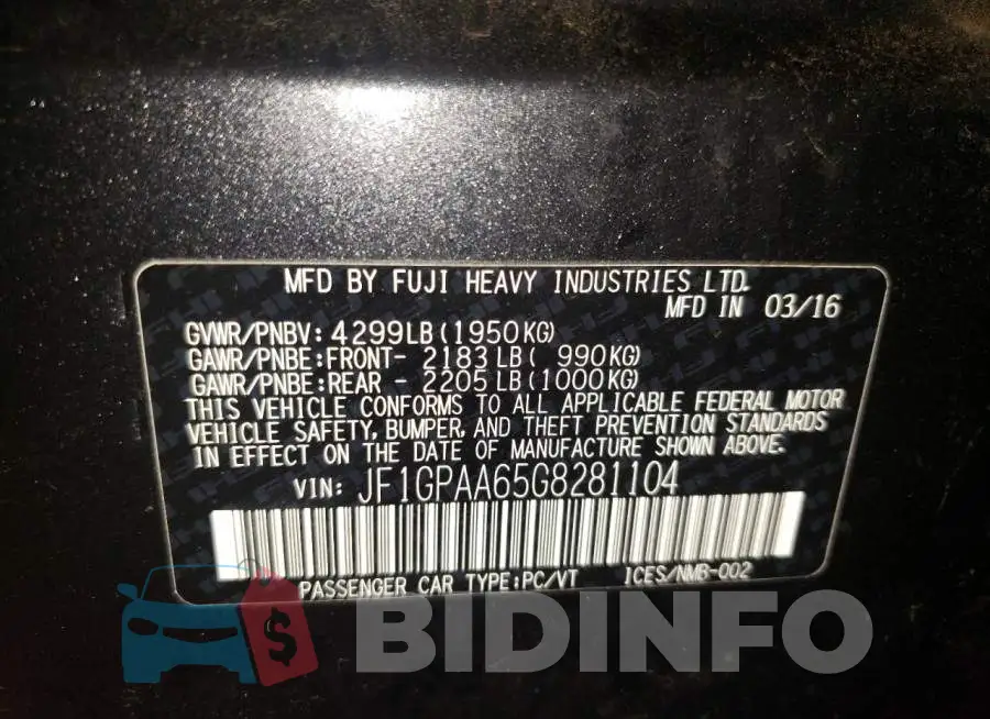 JF1GPAA65G8281104 Photo# 12