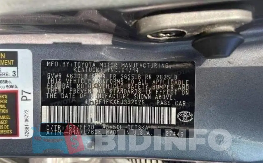 4T1BF1FKXEU362029 Photo# 10