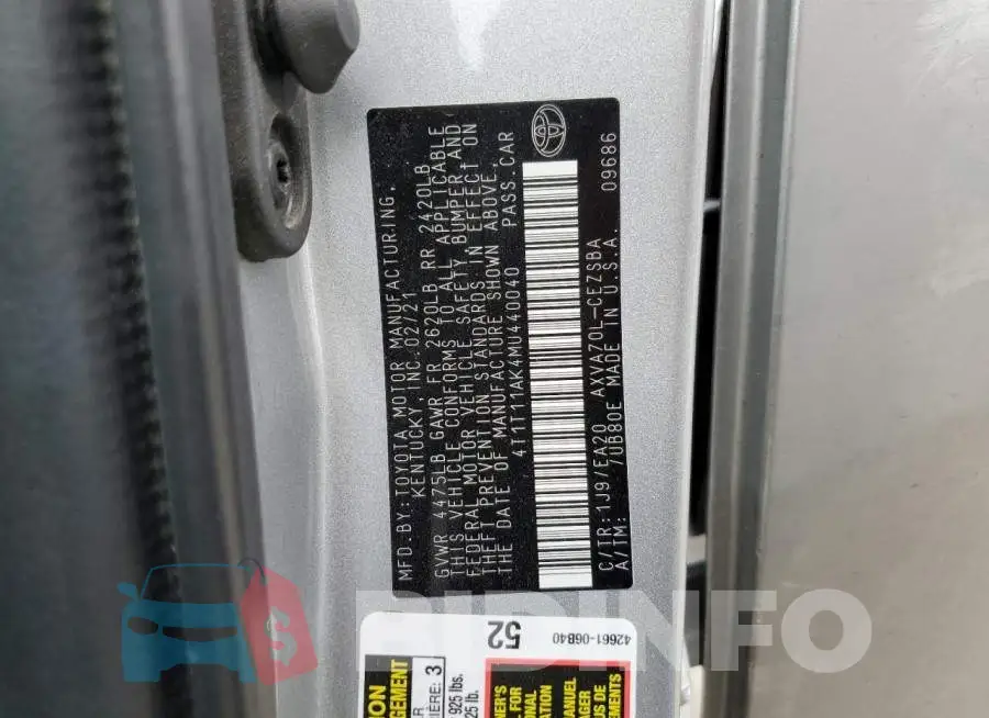 4T1T11AK4MU440040 Photo# 12