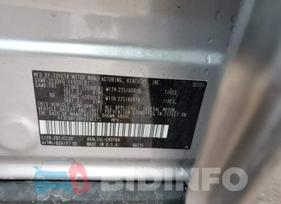4T3E6RFV8PU110375 Photo# 14