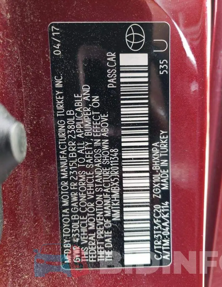 NMTKHMBX5JR011348 Photo# 12
