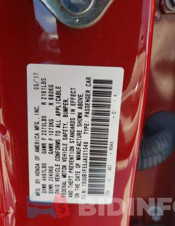 19UUB1F55JA001548 Photo# 12