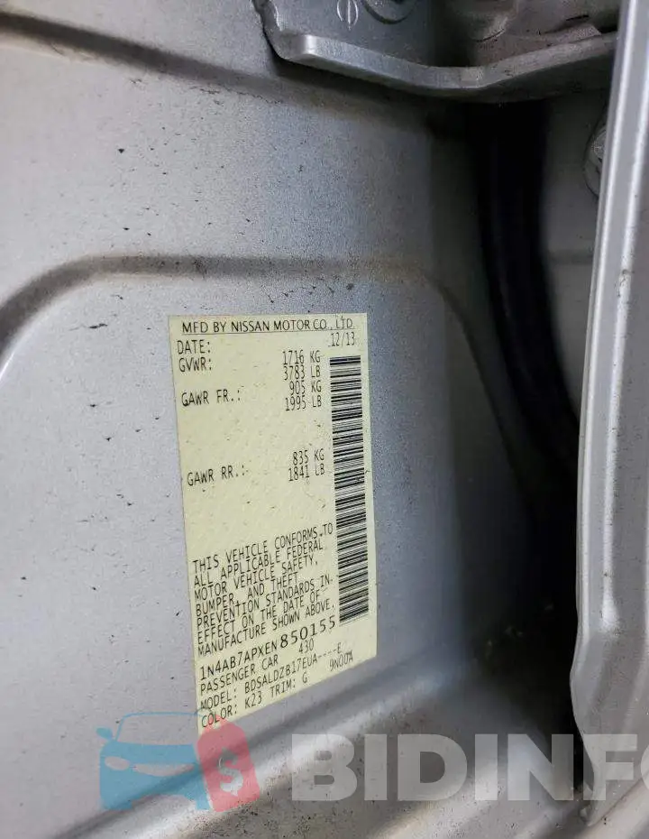 1N4AB7APXEN850155 Photo# 12
