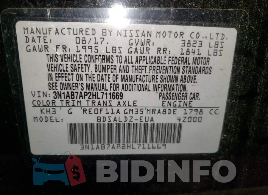 3N1AB7AP2HL711669 Photo# 12