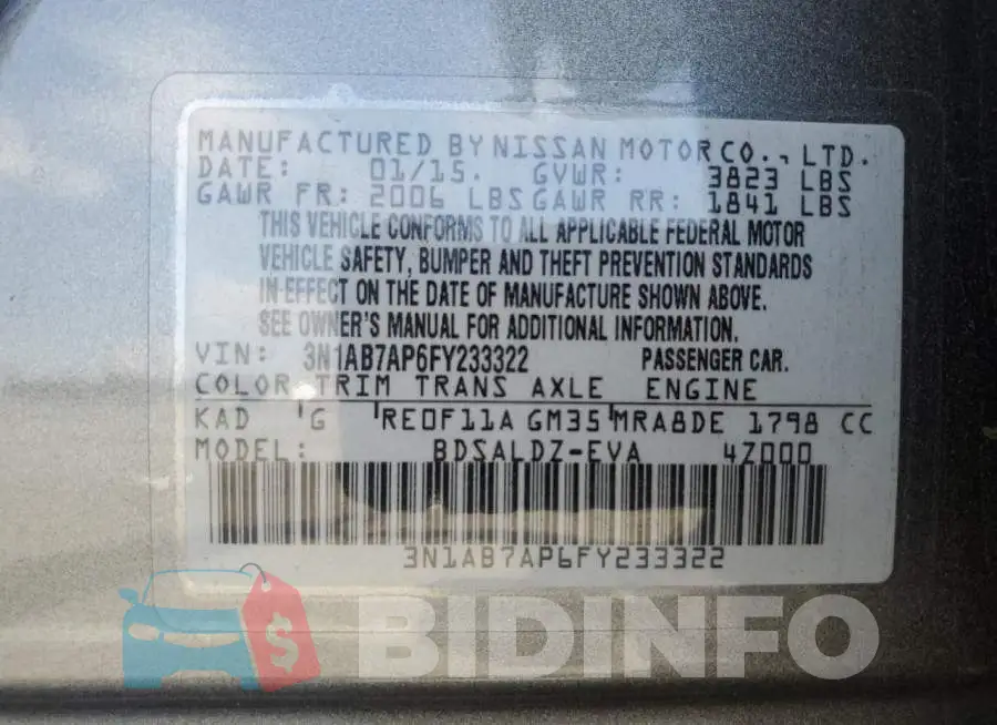 3N1AB7AP6FY233322 Photo# 12