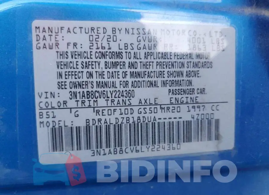3N1AB8CV6LY224360 Photo# 12