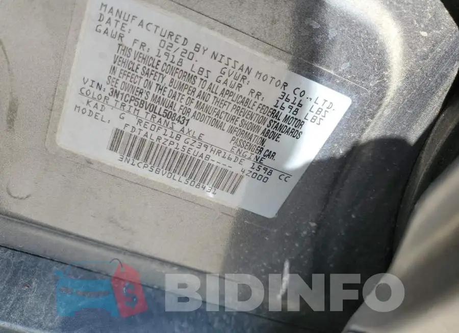 3N1CP5BV0LL508431 Photo# 13