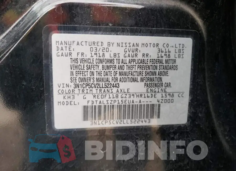 3N1CP5CV2LL522443 Photo# 13