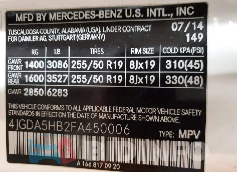 4JGDA5HB2FA450006 Photo# 12
