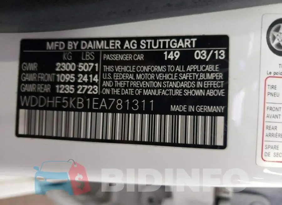 WDDHF5KB1EA781311 Photo# 12