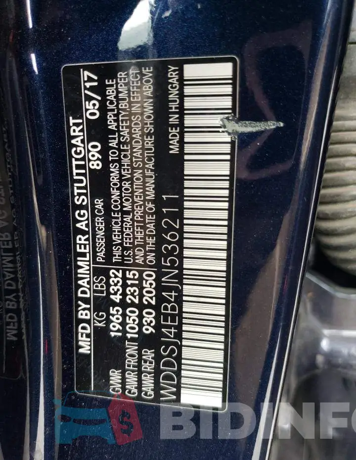 WDDSJ4EB4JN536211 Photo# 13