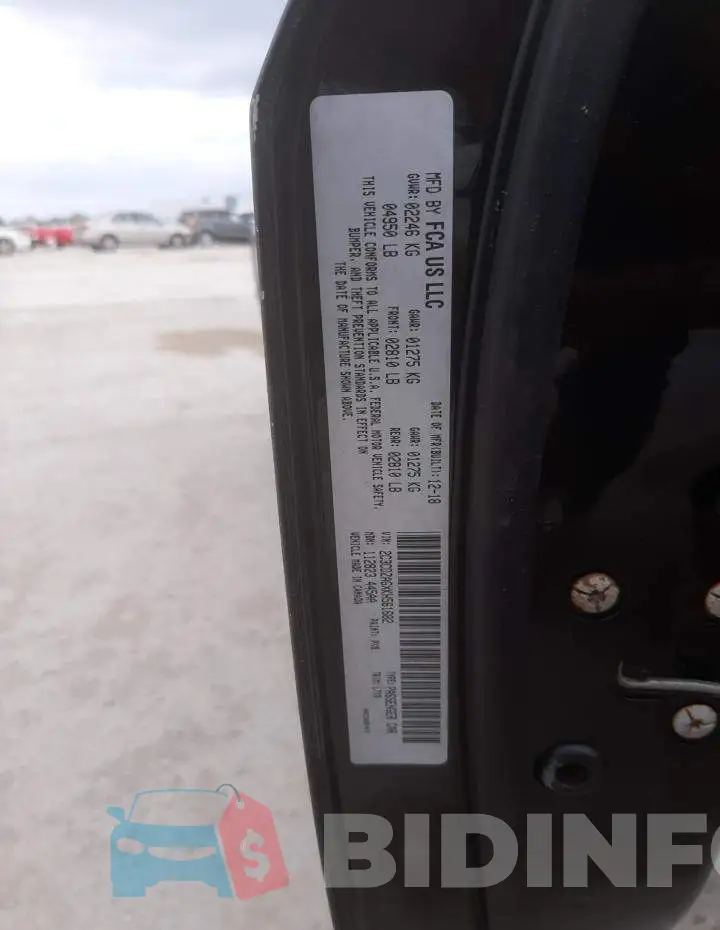 2C3CDZAGXKH561682 Photo# 13