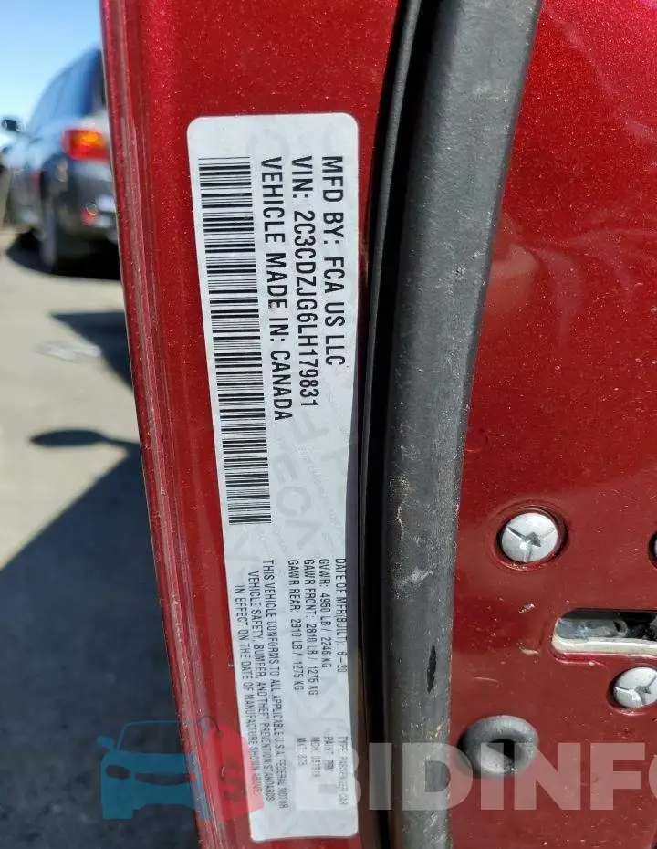 2C3CDZJG6LH179831 Photo# 12