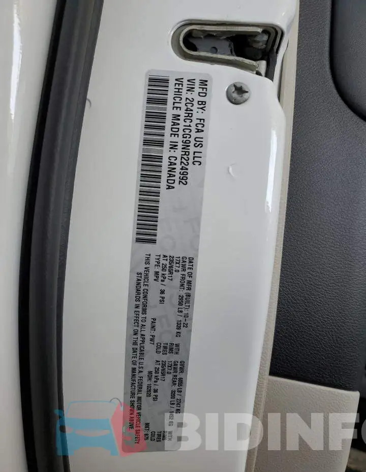 2C4RC1CG9NR224992 Photo# 13