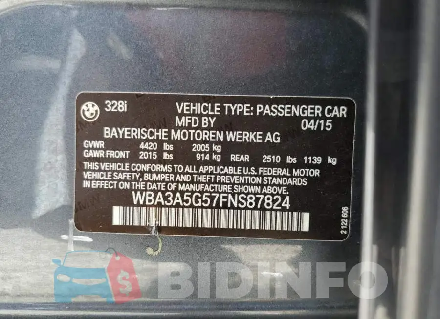 WBA3A5G57FNS87824 Photo# 12