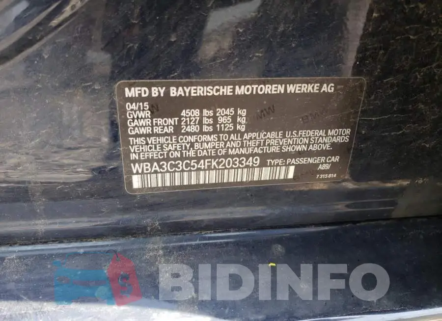 WBA3C3C54FK203349 Photo# 12