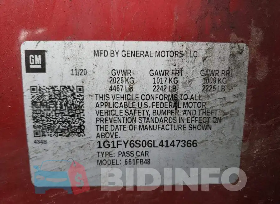 1G1FY6S06L4147366 Photo# 13