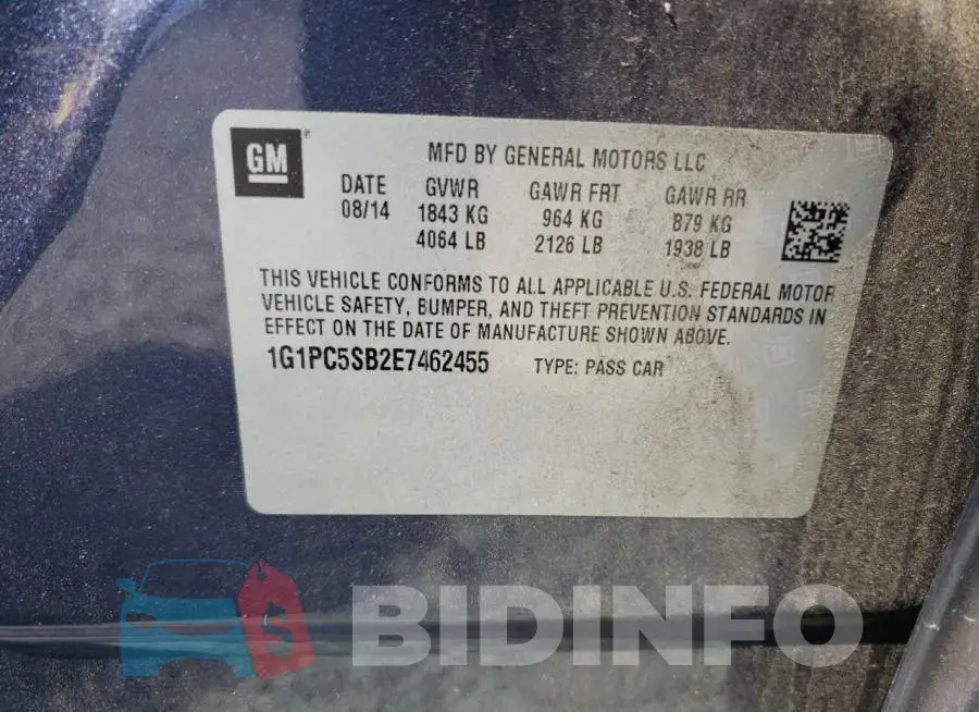 1G1PC5SB2E7462455 Photo# 12