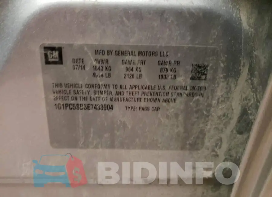 1G1PC5SB3E7433904 Photo# 12