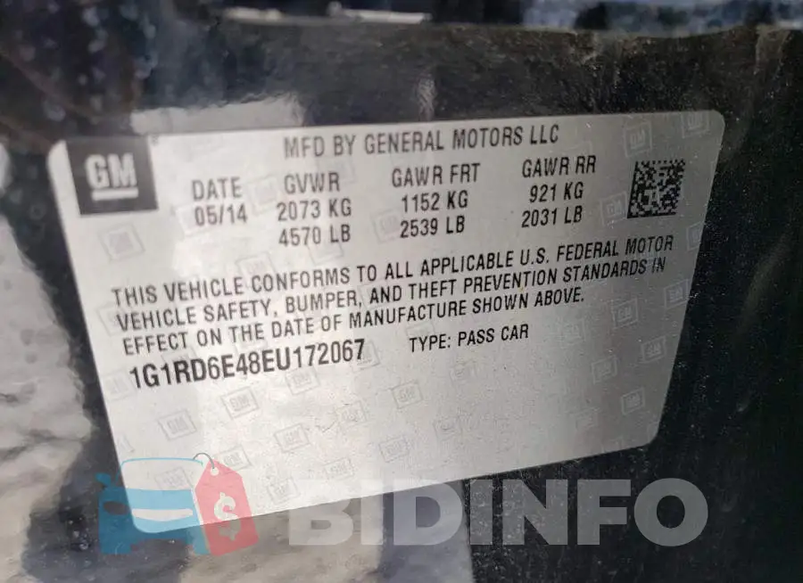 1G1RD6E48EU172067 Photo# 12