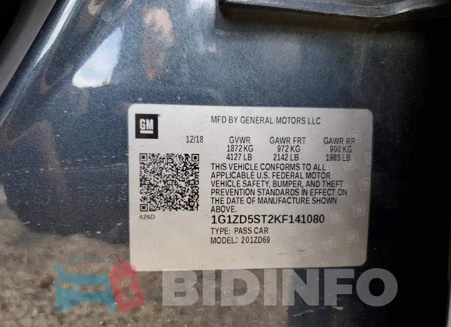 1G1ZD5ST2KF141080 Photo# 12