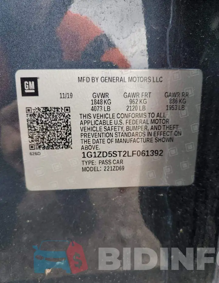 1G1ZD5ST2LF061392 Photo# 12
